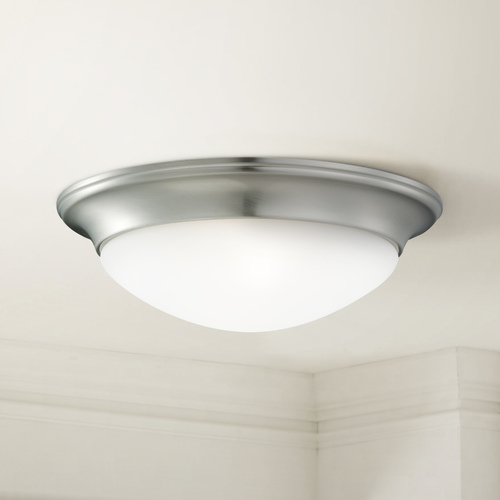 Nash Flush Mount in Brushed Nickel by Generation Lighting