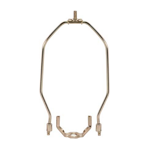 Heavy Duty Harp for Table and Floor Lamps - 11-Inch in Nickel by Satco Lighting