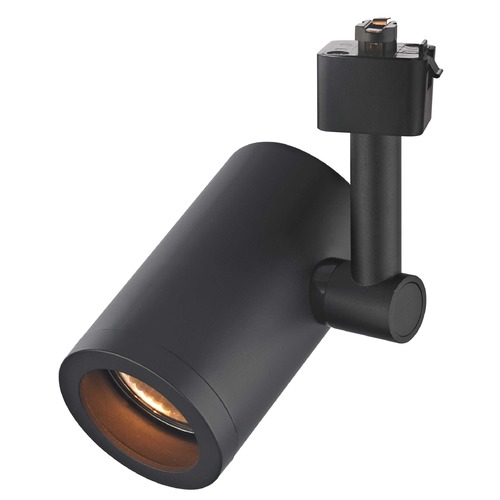 Black GU10 Cylinder Track Head for Juno Track System by Recesso