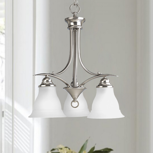Trinity 19-Inch Chandelier in Brushed Nickel by Progress Lighting