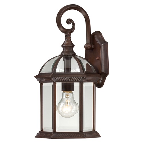Outdoor Wall Light with Clear Glass in Rustic Bronze by Nuvo Lighting