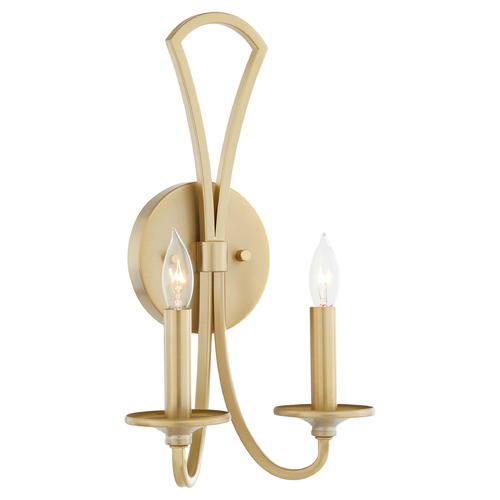 Maryse Aged Brass Sconce by Quorum Lighting