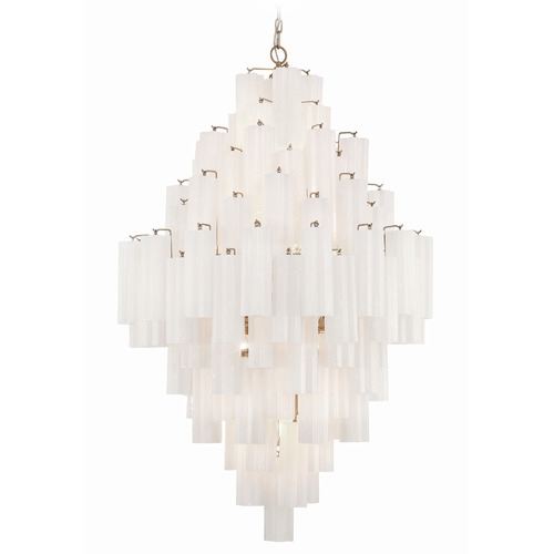 Crystorama Lighting Crystorama Lighting Addis Aged Brass Chandelier ADD-319-AG-WH