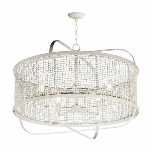 Cestino 30-Inch Pendant in Weathered White by Maxim Lighting