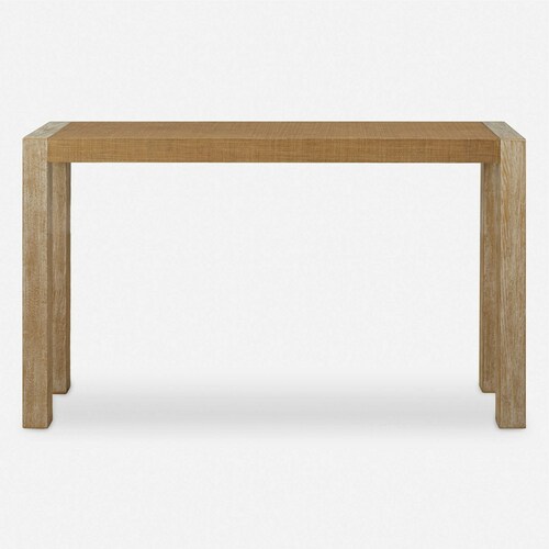 Bentley Console Table in Oak with Gold Metallic by Uttermost Lighting