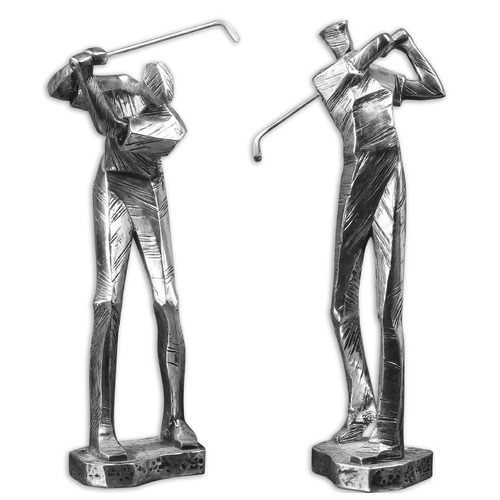 Practice Shot Metallic Statues, Set of 2 by Uttermost Lighting
