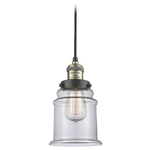 Canton Black Antique Brass Mini Pendant by Innovations Lighting