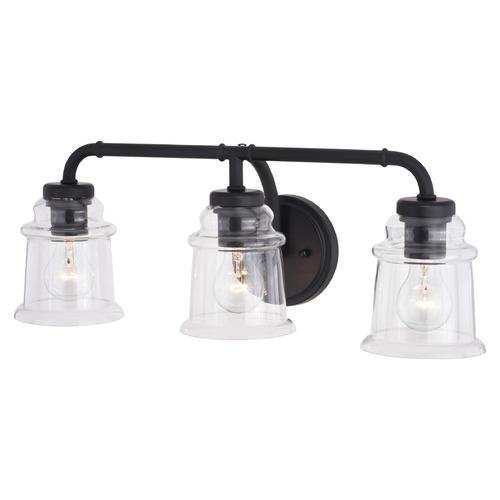 Vaxcel Lighting Toledo Matte Black Bathroom Light