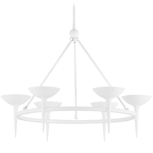Troy Lighting Cecilia Gesso White Chandelier