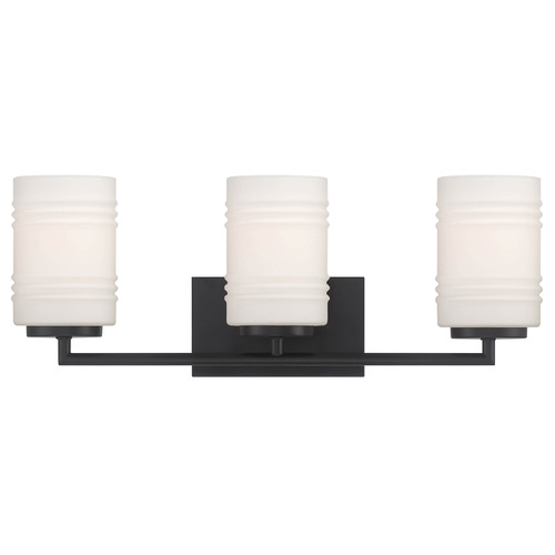 Designers Fountain Leavenworth Matte Black Bathroom Light