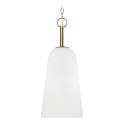 Capital Lighting Capital Lighting Romy Matte Brass Mini-Pendant Light with Conical Shade 356911MA