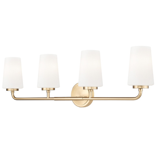 Z-Lite Z-Lite Montford Modern Gold Bathroom Light 7005-4V-MGLD