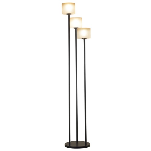 Kenroy Home Lighting Modern Torchiere Lamp with Amber Glass in Oil Rubbed Bronze Finish 21377ORB