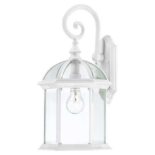 Outdoor Wall Light with Clear Glass in White by Nuvo Lighting