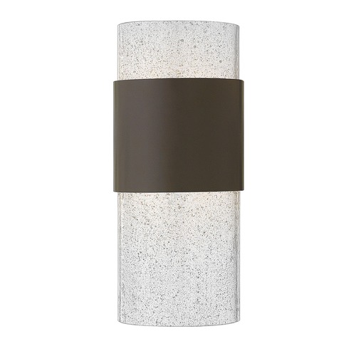 Hinkley Seeded Glass LED Outdoor Wall Light Bronze Hinkley 2890KZ