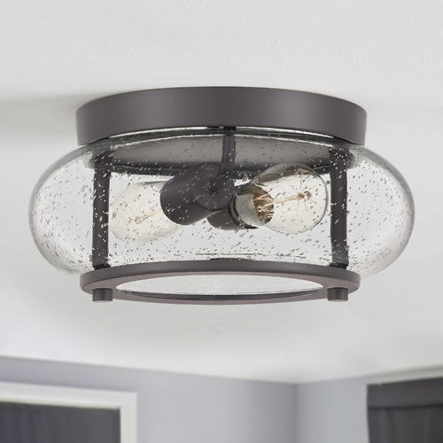 Trilogy 2-Light Old Bronze Flush Mount by Quoizel Lighting