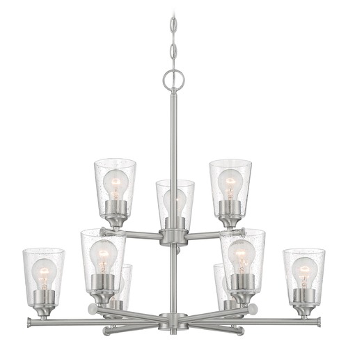 Bransel Brushed Nickel Chandelier by Satco Lighting