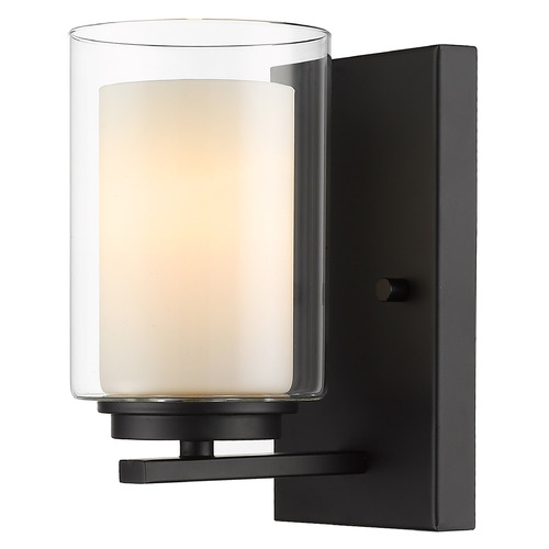 Willow Matte Black Sconce by Z-Lite