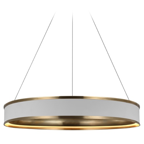Chapman & Myers Connery Chandelier in White & Brass by Visual Comfort Signature