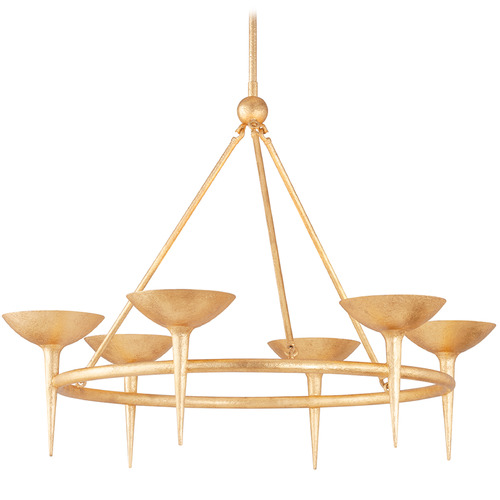 Troy Lighting Cecilia Vintage Gold Leaf Chandelier