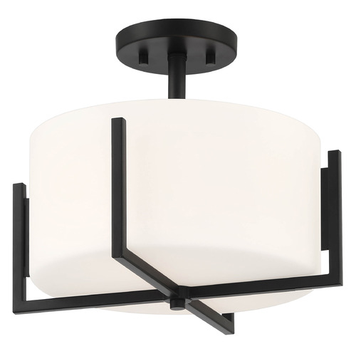 Designers Fountain Cambria Matte Black Semi-Flushmount Light