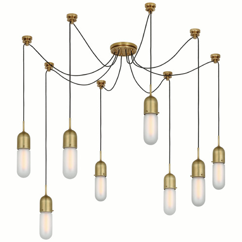 Visual Comfort Signature Collection Thomas OBrien Junio Chandelier in Antique Brass by VC Signature TOB5645HABFG8