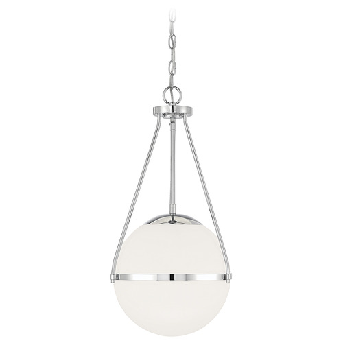 Meridian 13.25-Inch Globe Pendant in Chrome by Meridian M7025CH
