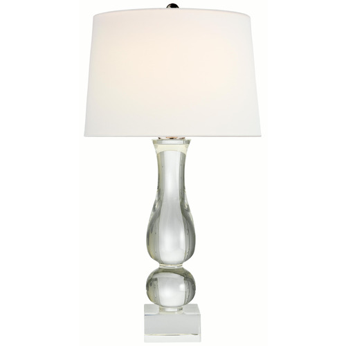 Visual Comfort Signature Collection Balustrade Crystal Table Lamp with Drum Shade