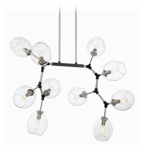 George Kovacs Lighting George Kovacs Nexpo Brushed Nickel & Black Accents Chandelier P1360-619