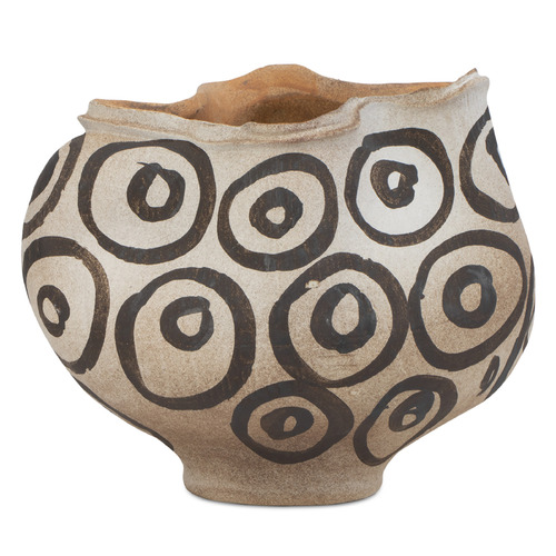 Currey and Company Han Dynasty Textured Brown & Light Earth Bowl