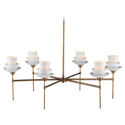 Currey and Company Ian Thornton Etiquette Antique Brass Chandelier