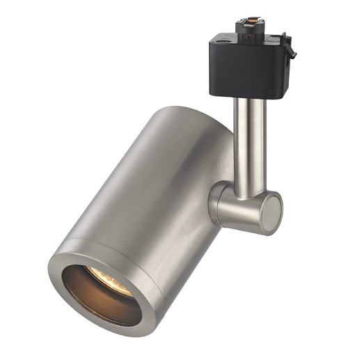 Satin Nickel GU10 Cylinder Track Head for Juno Track System by Recesso