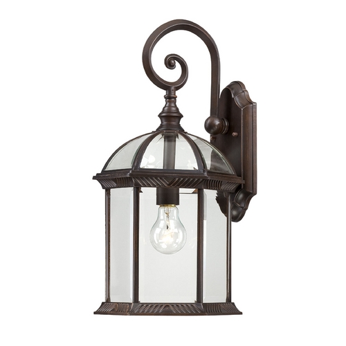 Outdoor Wall Light with Clear Glass in Rustic Bronze by Nuvo Lighting
