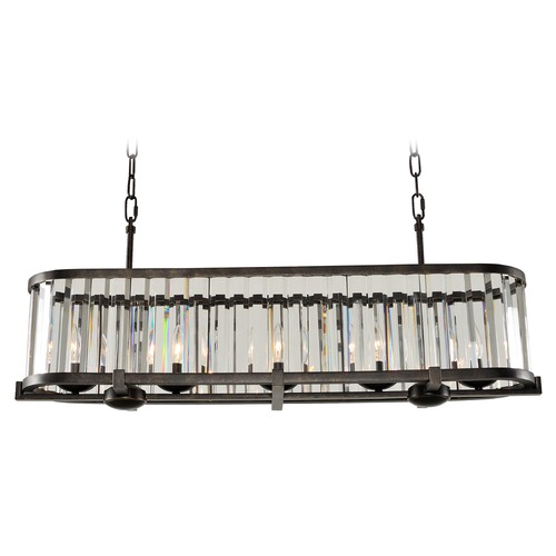 Kalco Lighting Kalco Lighting Essex Sienna Bronze Island Light with Oval Shade 314254SB