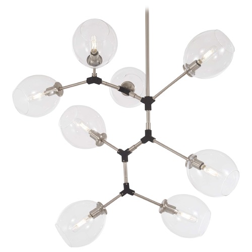 Nexpo Pendant in Brushed Nickel & Black by George Kovacs