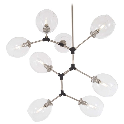 George Kovacs Lighting Nexpo Pendant in Brushed Nickel & Black by George Kovacs P1365-619