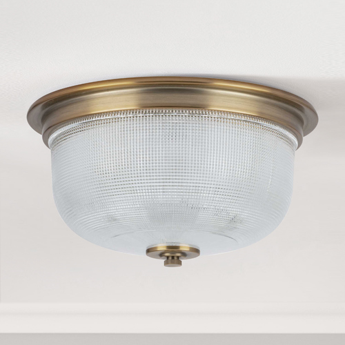 Archie Vintage Brass Flush Mount by Progress Lighting