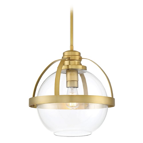 Pendleton Warm Brass Pendant by Savoy House