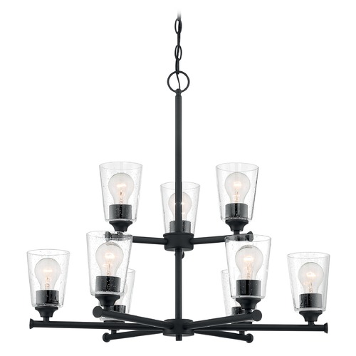 Satco Lighting Bransel Matte Black Chandelier by Satco Lighting 60/7289