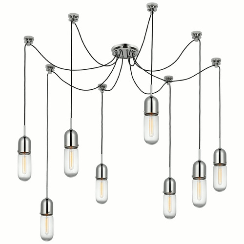 Thomas OBrien Junio Chandelier in Polished Nickel by VC Signature
