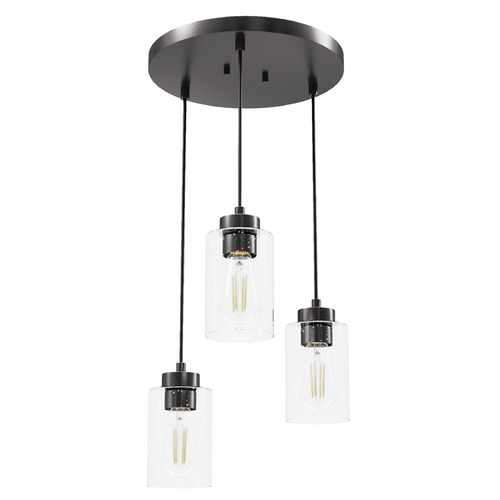 Hunter Fan Company Hartland Noble Bronze Multi-Light Pendant with Cylindrical Shade