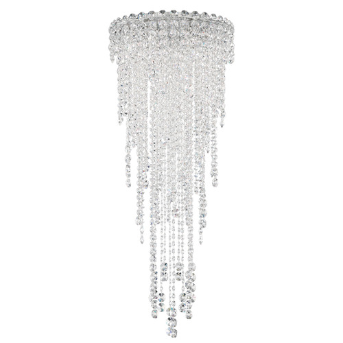 Schonbek Worldwide Lighting Chantant Polished Stainless Steel Flushmount Light