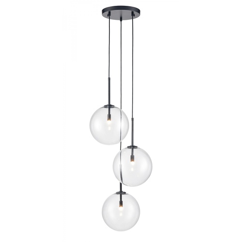 Delilah 3-Light Pendant in Black by Avenue Lighting