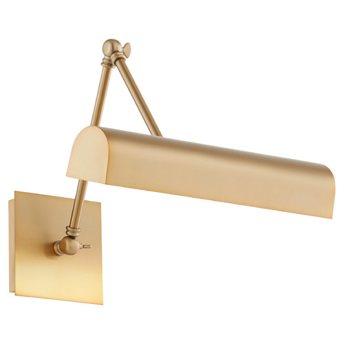 Gooseneck Aged Brass Picture Light by Quorum Lighting