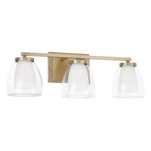Capital Lighting Joss 3-Light Vanity Light in Aged Brass by Capital Lighting 155931AD