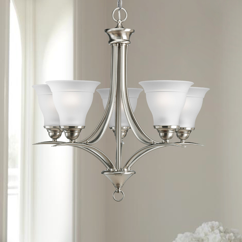 Trinity 23-Inch Chandelier in Brushed Nickel by Progress Lighting