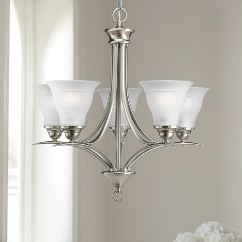 Progress Lighting Trinity 23-Inch Chandelier in Brushed Nickel by Progress Lighting P4328-09