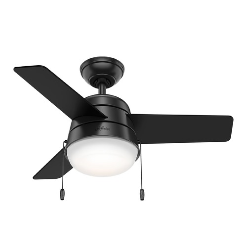 Hunter Fan Company Hunter 36-Inch Matte Black LED Ceiling Fan with Light 59302