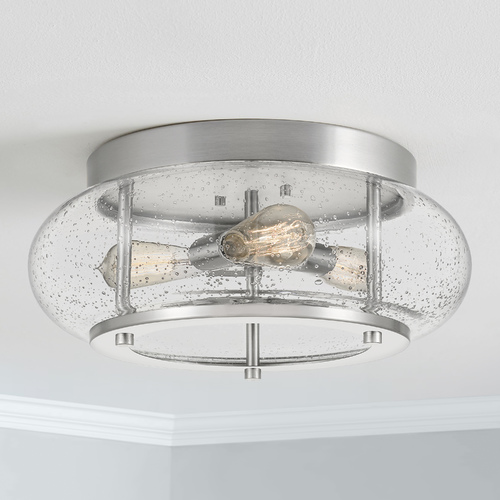 Trilogy 3-Light Brushed Nickel Flush Mount by Quoizel Lighting