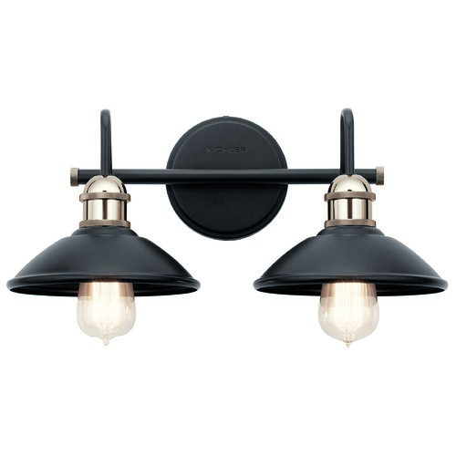 Clyde 16.75-Inch Black Vanity Light by Kichler Lighting